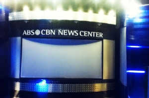 Inside ABS-CBN Cebu studio: backdrop